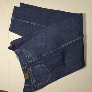 Wrangler Blue Straight Jeans Classic Style 50x34